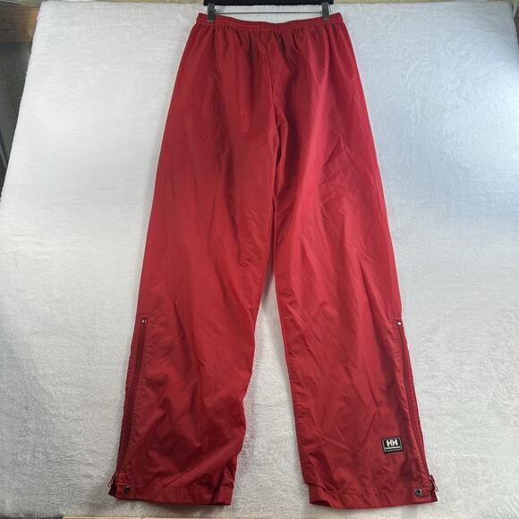 Helly Hansen L Large Rain Pants Red Packable Nylon Water Resistant Pull On - Picture 2 of 16